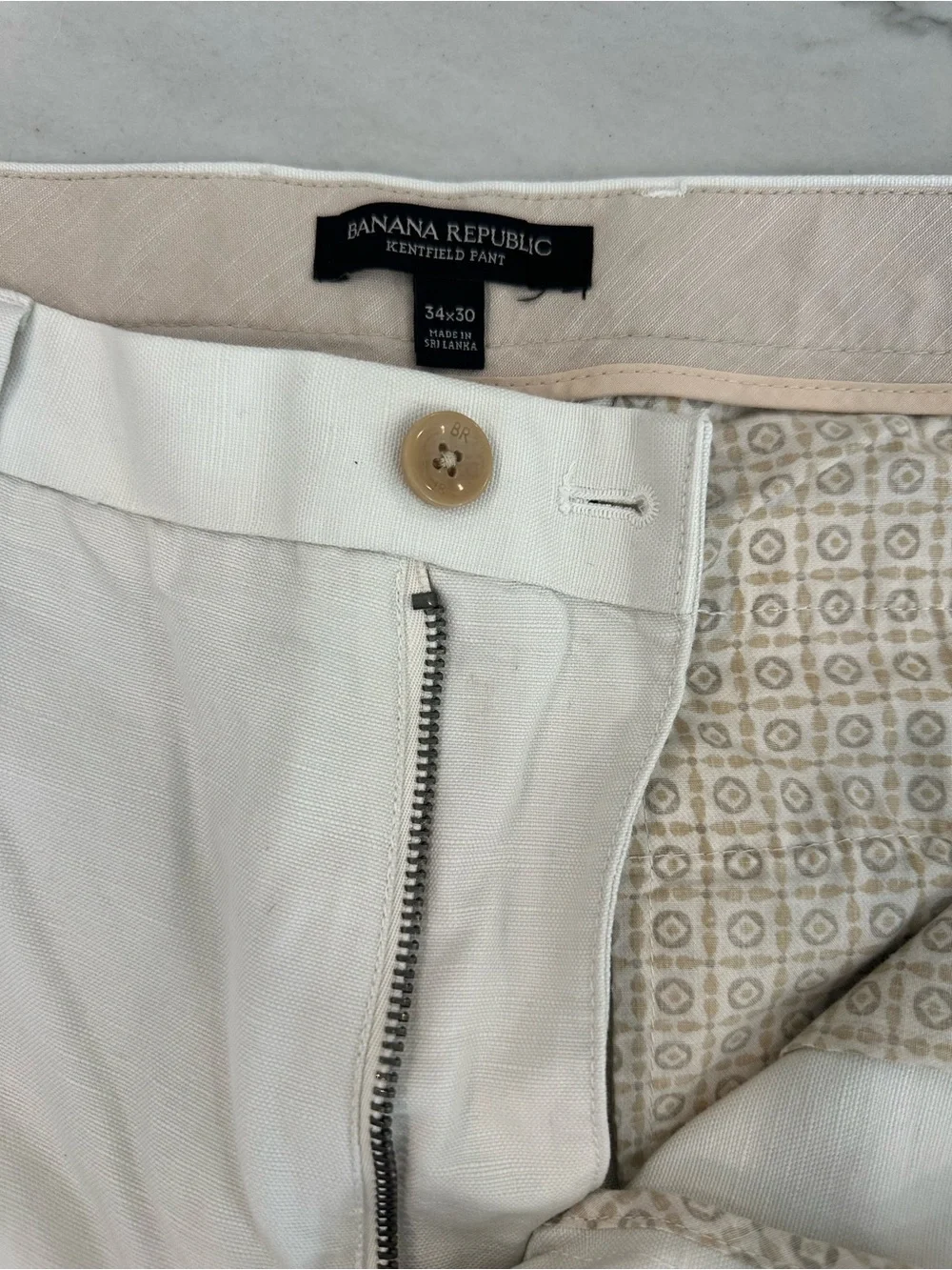 Banana Republic White Straight Pants
